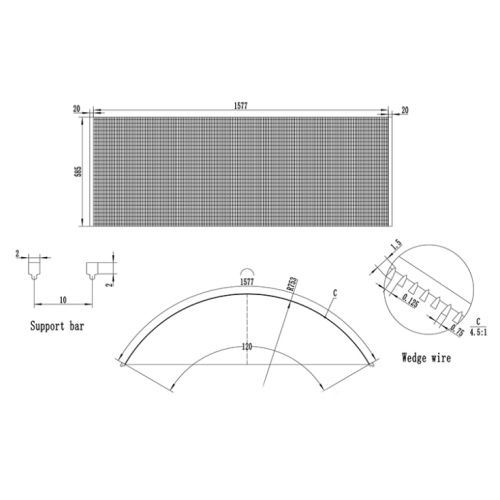 Statischer Sieb -Bendbildschirm